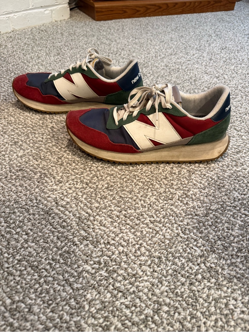 New Balance 237 Sneakers Red Green Blue Colorway